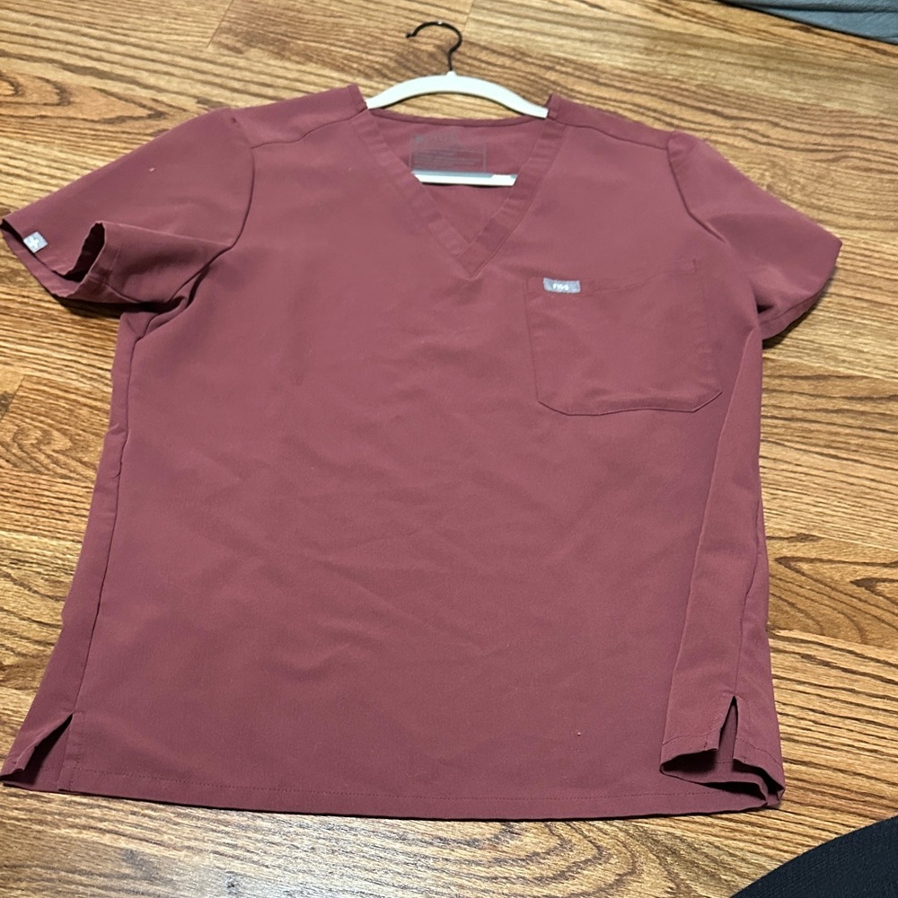 Figs Women's Top in Burgundy